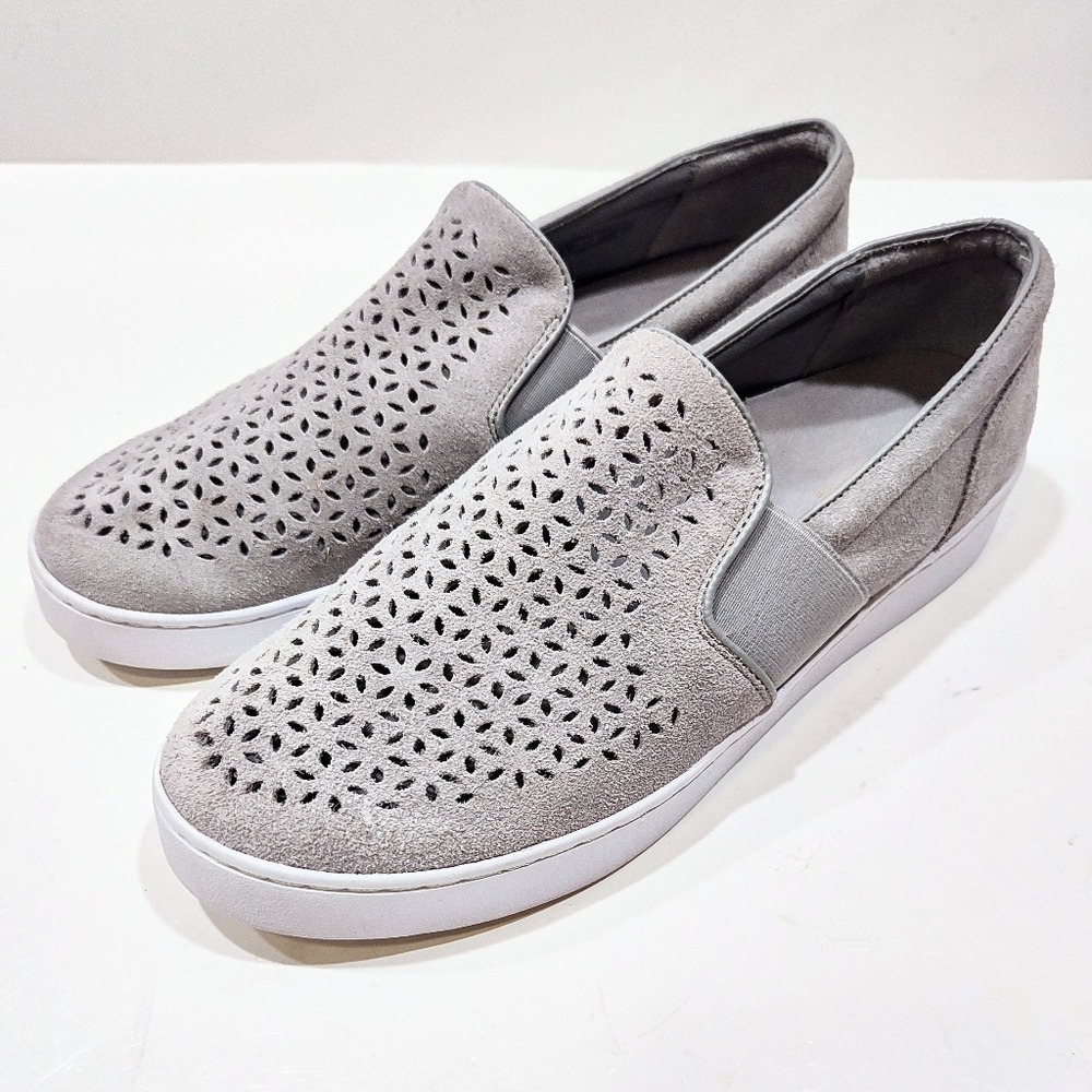 Vionic Splendid Kani Slip-On Sneaker Womens 9.5 US 41.5 EU Gray Suede Leather